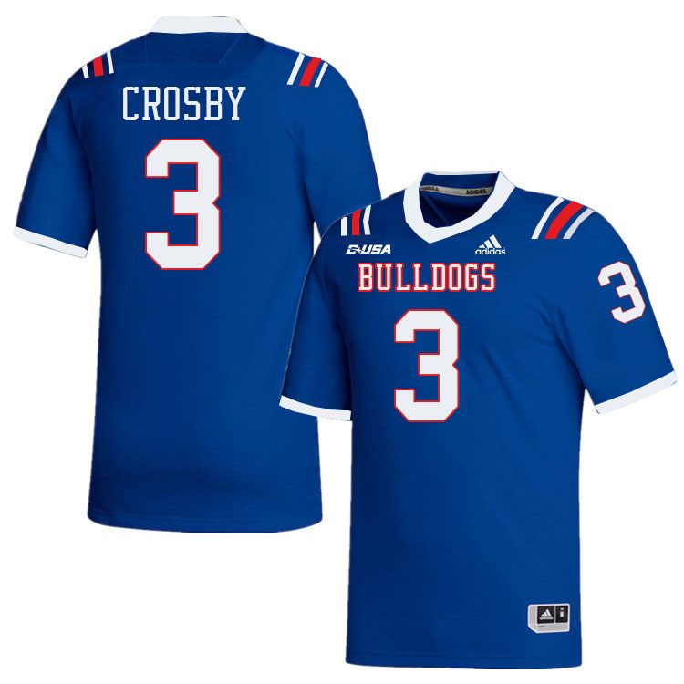 Marquis Crosby Louisiana Tech Jersey,LA Tech Bulldogs Football Jerseys,Uniforms,Gears-Blue